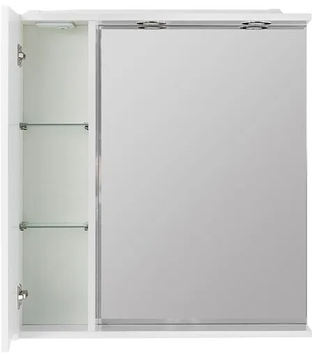 Шкаф-зеркало BelBagno FLY-MARINO 80 L Bianco Lucido MARINO-SPC-800/750-1A-BL-P-L