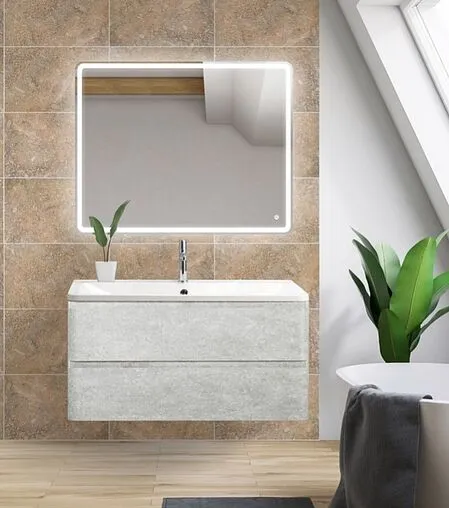 Тумба-умывальник подвесная BelBagno ALBANO 100 Cemento Verona Grigio ALBANO-1000-2C-SO-CVG+