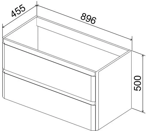 Тумба-умывальник подвесная BelBagno ALBANO 90 Bianco Lucido ALBANO-900-2C-SO-BL+BB900/455-LV-MR-ALR