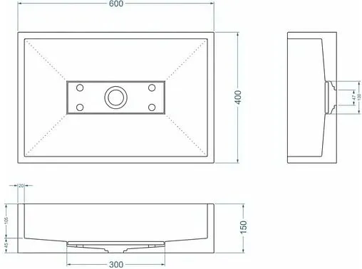 Раковина Uperwood UPD Angkor графит 291020219