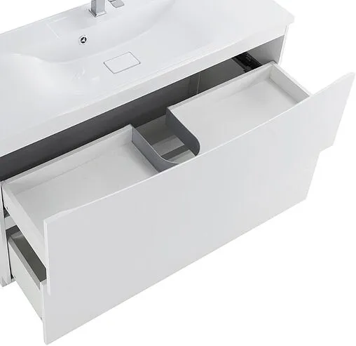 Тумба-умывальник подвесная BelBagno MARINO 120 Bianco Lucido MARINO-1200-2C-PIA-BL-P+BB1200/450-LV-MR-PR