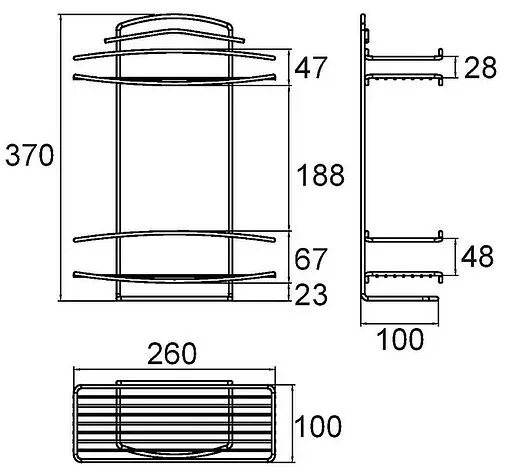 Полка Milardo Shelf хром 212W020M44