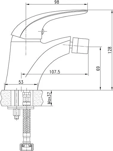 Смеситель для биде Aquanet Cobra хром SD90364