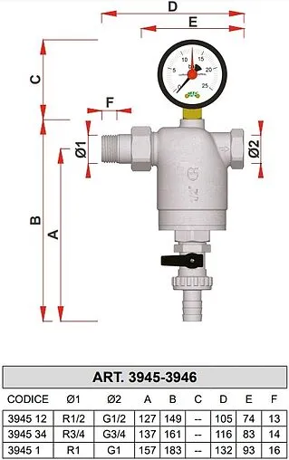 Фильтр тонкой очистки воды ¾&quot;н x ¾&quot;в Far FA 39F5 34