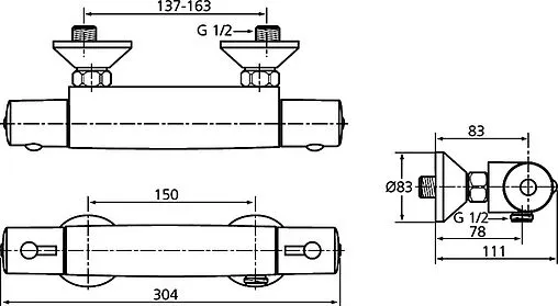 Термостат для душа Ideal Standard Ceratherm 50 хром A6367AA