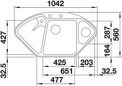 Мойка кухонная Blanco Blanco Delta II 104.2 жасмин 523674