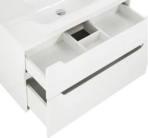 Тумба-умывальник подвесная BelBagno ETNA H-60 100 Bianco Lucido ETNA-H60-1000-2C-SO-BL-P+