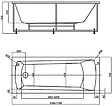 Ванна акриловая Aquatek Либра New 150x70 L с фронтальной панелью с каркасом (вклеенный) LIB150N-0000003