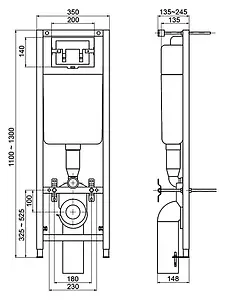 Инсталляция для подвесного унитаза Set 3 в 1 Vidima W3714AA с кнопкой хром глянцевый Инсталляция для подвесного унитаза Set 3 в 1 Vidima W3714AA с кнопкой хром глянцевый, 2