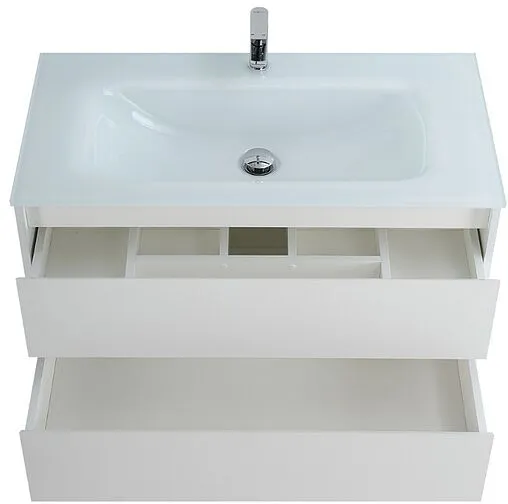 Тумба-умывальник подвесная BelBagno KRAFT 80 Bianco Opaco KRAFT-800-2C-SO-BO+