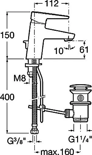 Смеситель для раковины Roca Esmai хром 5A3031C00