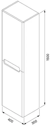 Шкаф-пенал подвесной IDDIS Edifice белый EDI40W0i97