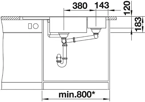 Мойка кухонная Blanco Blanco Delta II 104.2 белый 523673