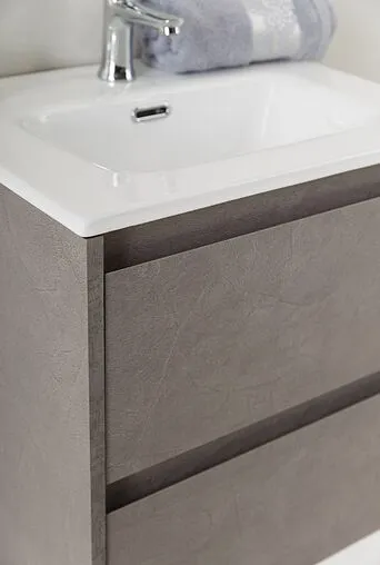 Тумба-умывальник подвесная BelBagno KRAFT 39 50 Cemento Grigio KRAFT 39-500/390-2C-SO-CG+BB500/390ETL