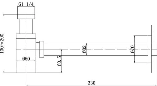 Сифон бутылочный для раковины Abber BEQUEM никель AF0030NG