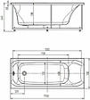 Ванна акриловая Aquatek Афродита 170x70 L с фронтальной панелью с каркасом (вклеенный) AFR170-0000024