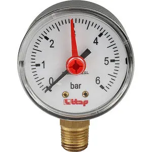 Манометр радиальный Itap 50мм 6 бар ¼" 482B014R Манометр радиальный Itap 50мм 6 бар ¼" 482B014R, 1