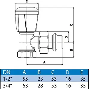 Вентиль терморегулирующий угловой ¾" в/н WATTS 10045376 Вентиль терморегулирующий угловой ¾" в/н WATTS 10045376, 2