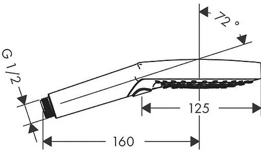 Лейка ручного душа Hansgrohe Raindance Select S 120 3jet шлифованный чёрный хром 26530340