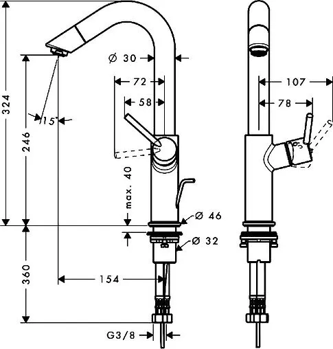 Смеситель для раковины Hansgrohe Talis 250 хром 32055000