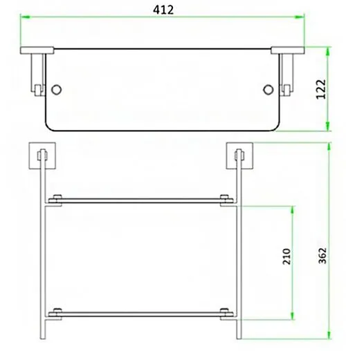 Полка SMARTsant Модерн хром SM02081AA