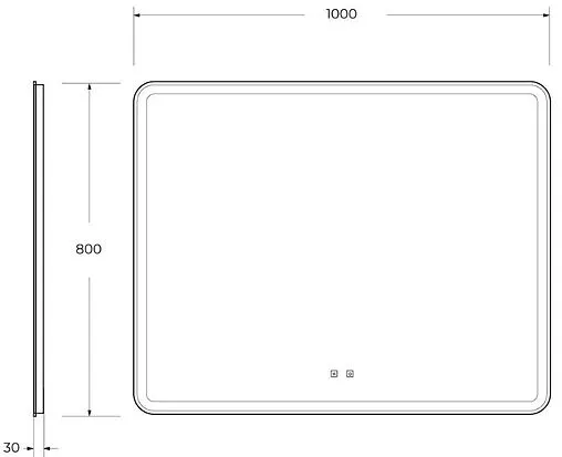 Зеркало с подсветкой BelBagno MARINO 100x80 голосовое управление, подогрев SPC-MAR-1000-800-LED-TCH-SND