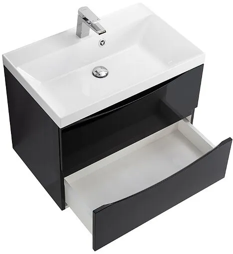 Тумба под умывальник подвесная BelBagno MARINO 60 Nero Lucido MARINO-600-2C-SO-NL-P