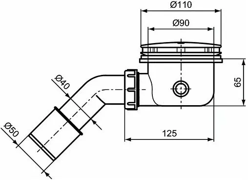 Сифон для душевого поддона Ideal Standard хром J3417AA