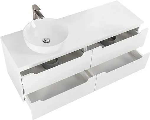 Тумба-умывальник подвесная BelBagno ETNA 120 L Bianco Lucido ETNA-600-2C-SO-BL-P+ETNA-600-2C-SO-BL-P+