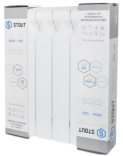 Радиатор алюминиевый 14 секции Stout Vega 500 SRA-0310-050014