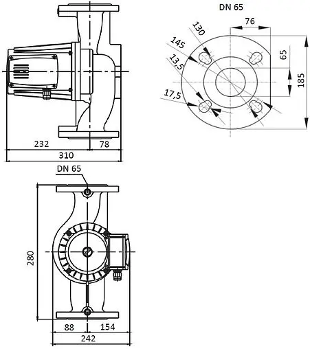 Насос циркуляционный Shinhoo BASIC 65-8F 71221008