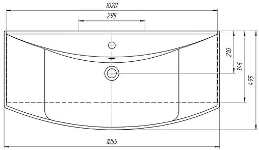 Раковина Kirovit Стиль 105 белый 4620008197340