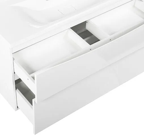 Тумба-умывальник подвесная BelBagno MARINO-H60 110 Bianco Lucido MARINO-H60-1100-2C-SO-BL-P+BB1100/450-LV-MR-PR