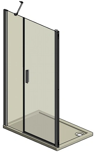 Дверь в нишу 1400мм прозрачное стекло Roltechnik Tower Line TCO1+TBD/1200*240 727-1200000-00-02+744-0180000-00-02