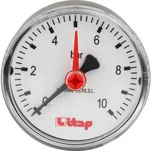 Манометр аксиальный Itap 63мм 10 бар ¼" 483B014 Манометр аксиальный Itap 63мм 10 бар ¼" 483B014, 1