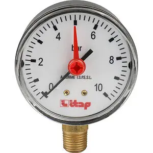 Манометр радиальный Itap 63мм 10 бар ¼" 482B014 Манометр радиальный Itap 63мм 10 бар ¼" 482B014, 1