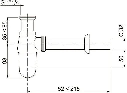 Сифон бутылочный для раковины Wirquin Classic хром SL211B