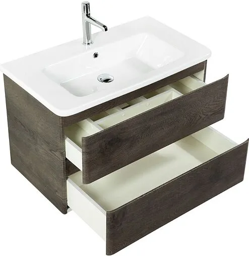 Тумба-умывальник подвесная BelBagno ALBANO-CER 105 Robere Nature Grigio ALBANO-CER-1050-2C-SO-RNG+12105-KL