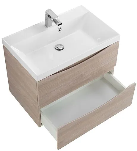 Тумба-умывальник подвесная BelBagno MARINO 65 Rovere Grigio MARINO-650-2C-SO-RG-P+BB650/450-LV-MR-PR