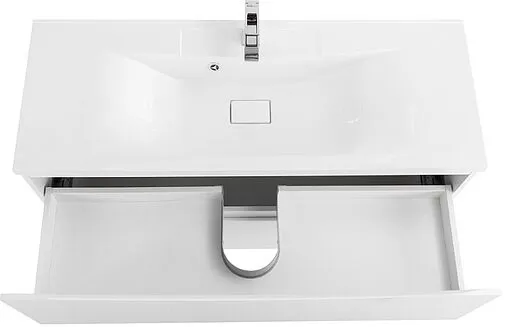 Тумба-умывальник подвесная BelBagno MARINO 100 Bianco Lucido MARINO-1000-2C-PIA-BL-P+BB1000/445-LV-MR-PR