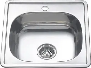 Мойка кухонная Омега нержавеющая сталь 4848О Мойка кухонная Омега нержавеющая сталь 4848О, 1