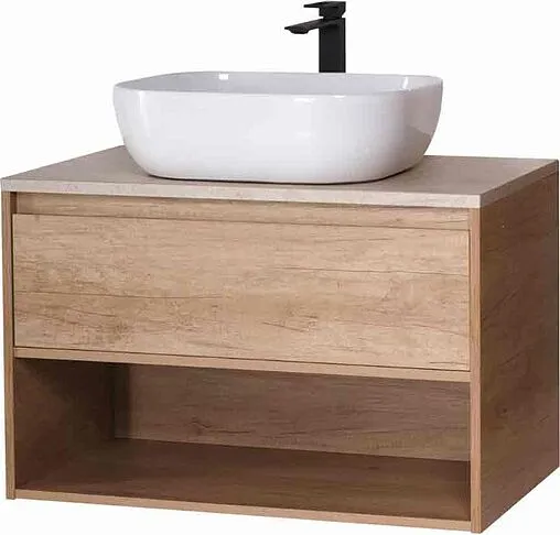 Тумба-умывальник подвесная BelBagno KRAFT 80 Rovere Nebrasca Nature KRAFT-800-2C-SO-RNN+