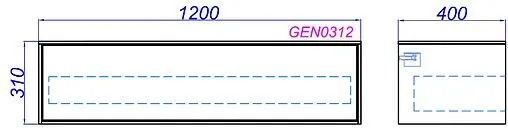 Комод Aqwella Genesis 120 миллениум серый/белый GEN0312MG