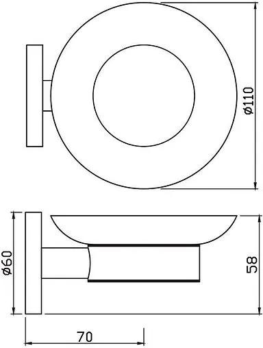 Мыльница Jaquar Continental хром ACN-CHR-1131N