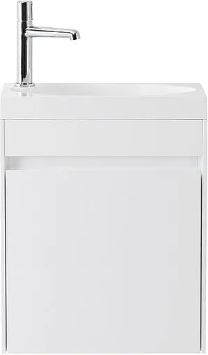 Тумба-умывальник подвесная BelBagno PIETRA MINI 46 R Bianco Lucido PIETRA MINI-460-1A-SO-BL-R+BB-460-PM-LVB