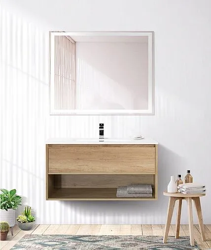 Тумба под умывальник подвесная BelBagno KRAFT 100 Rovere Nebrasca Nature KRAFT-1000-1C-SO-RNN