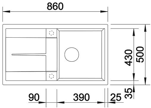 Мойка кухонная Blanco Metra 5 S 86 серый беж 517348