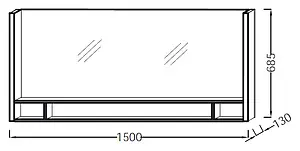 Зеркало с подсветкой Jacob Delafon Terrace 150 EB1184-NF Зеркало с подсветкой Jacob Delafon Terrace 150 EB1184-NF, 3