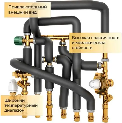 Теплоизоляция для труб 54/13мм черная K-FLEX SOLAR HT 13054215526