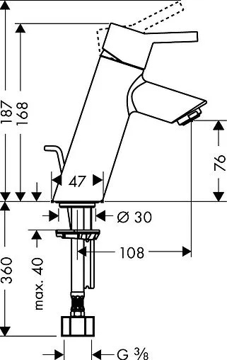 Смеситель для раковины Hansgrohe Talis 80 хром 32040000